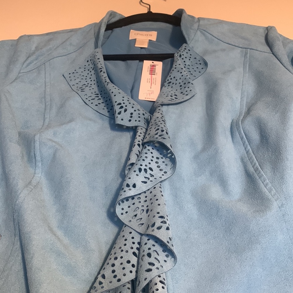 Chico’s Powder Blue Shacket - Picture 6 of 8